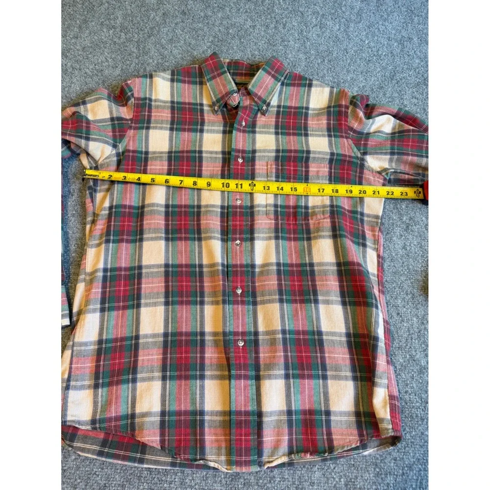 Vintage 90's Eddie Bauer Plaid Flannel Shirt‎ Vintage Cotton Button Down